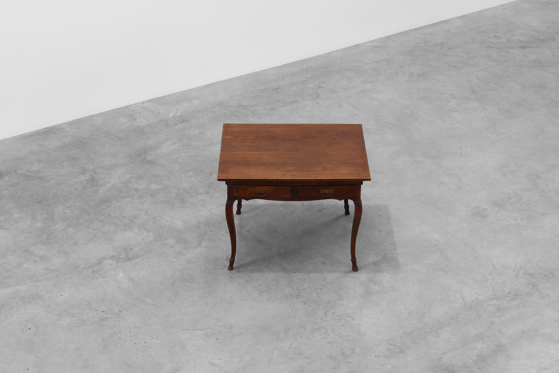 French Provincial Oak Table with Two Drawers, France, 19th Centurythumbnail